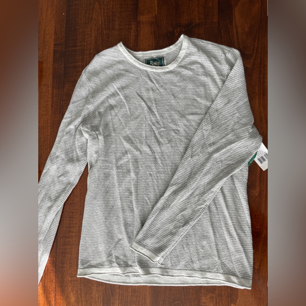 Grey stripe pullover